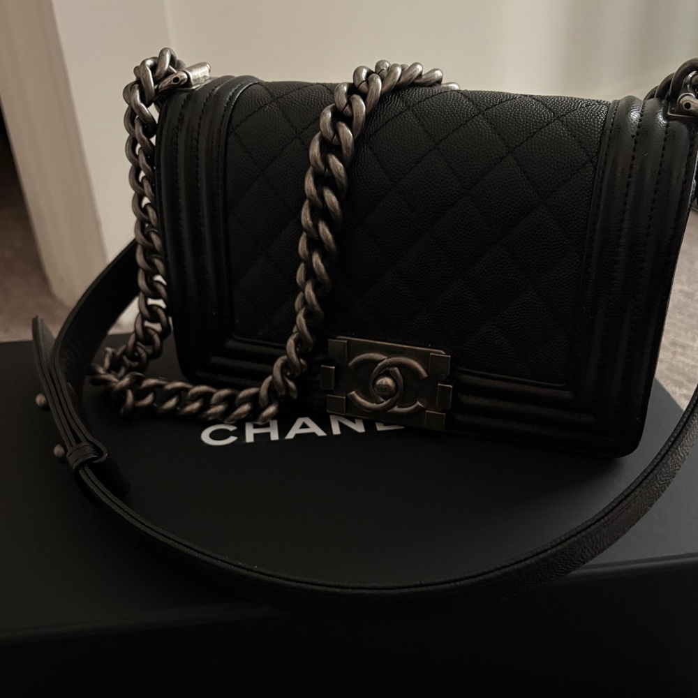 Chanel Small Boy Bag Caviar Leather